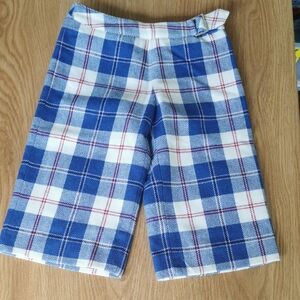 NWOT Cacharel Blue and White Plaid Shorts Kids 4T